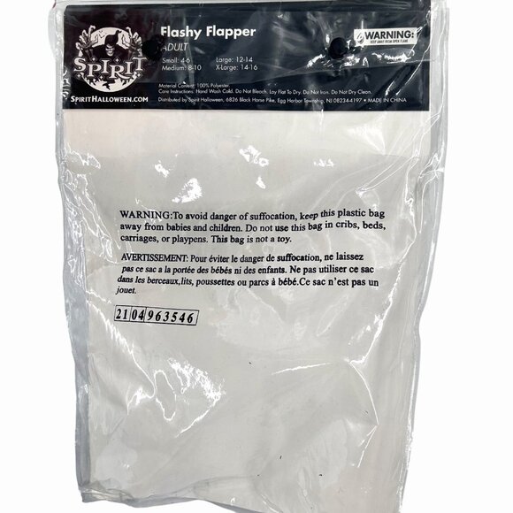 STUNNING BEADED SEQUIN SPIRIT HALLOWEEN 1920'S FLAPPER DRESS COSTUME - L BLACK - Picture 9 of 10